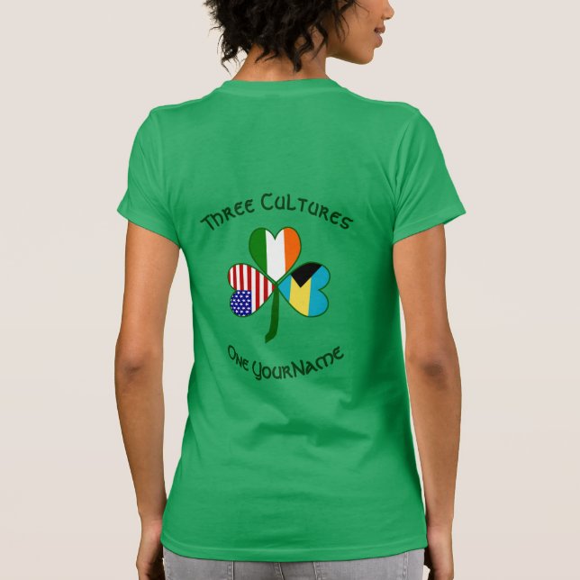 Camiseta Personalized Bahamas Ireland USA Shamrock Women’s (Reverso)