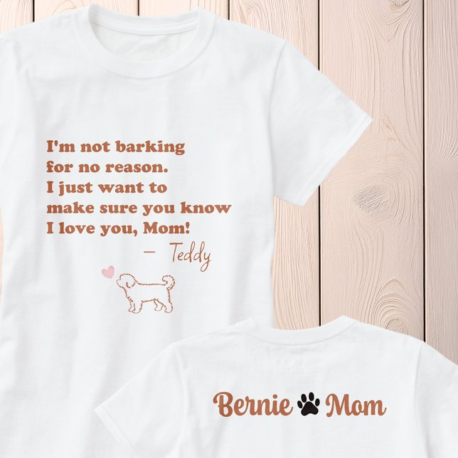Camiseta Personalized Bernedoodle Mom Shirt Custom Dog Name (Subido por el creador)