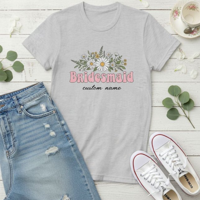 Camiseta Personalized Bridesmaid Name Shirt, Bachelorette  (Subido por el creador)