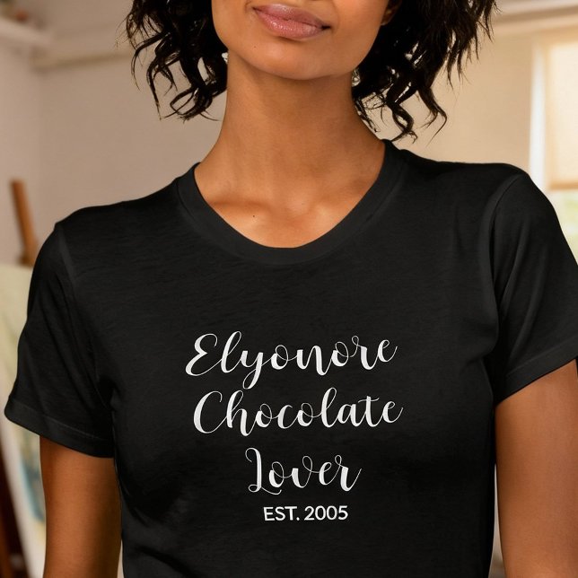 Camiseta Personalized Chocolate Lover Name Established (Subido por el creador)