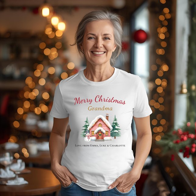Camiseta Personalized Christmas Grandma Shirt Gift (Subido por el creador)