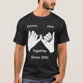 Camiseta Personalized couple with custom names and year