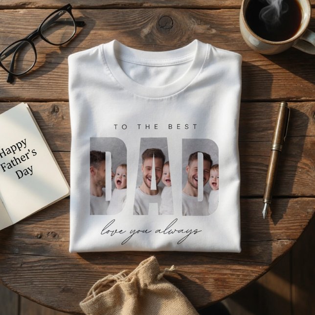 Camiseta Personalized Dad Photo| Best Dad Ever Custom (Subido por el creador)