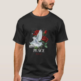 Camiseta Personalized Dove Rose Black Dark T-Shirt Design