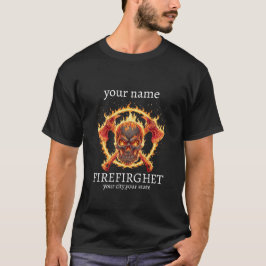 Camiseta Personalized Firefighter Name & Department Design