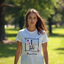 Camiseta Personalized Floral Mommy T-Shirt