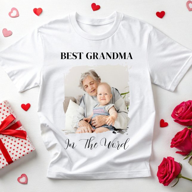Camiseta Personalized Grandma Photo Custom Grandma Mom Gift (Subido por el creador)