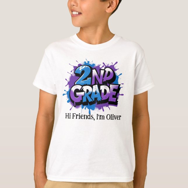 Camiseta Personalized Graphic Kid T-shirt - Back To School (Anverso)