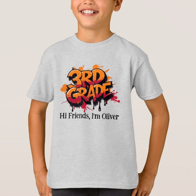 Camiseta Personalized Graphic Kid T-shirt - Back To School (Anverso)