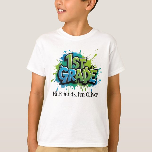 Camiseta Personalized Graphic Kid T-shirt - Back To School (Anverso)