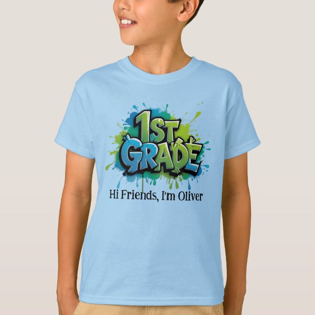 Camiseta Personalized Graphic Kid T-shirt - Back To School (Anverso)