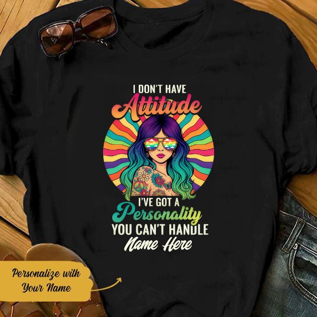 Camiseta Personalized Hippie Girl You Can't Handle T Shirt (Subido por el creador)