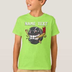 Camiseta Personalized Hockey Shirts, Cool Angry Hockey Puck