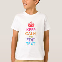 Personalized KEEP CALM Your Text Multicolored