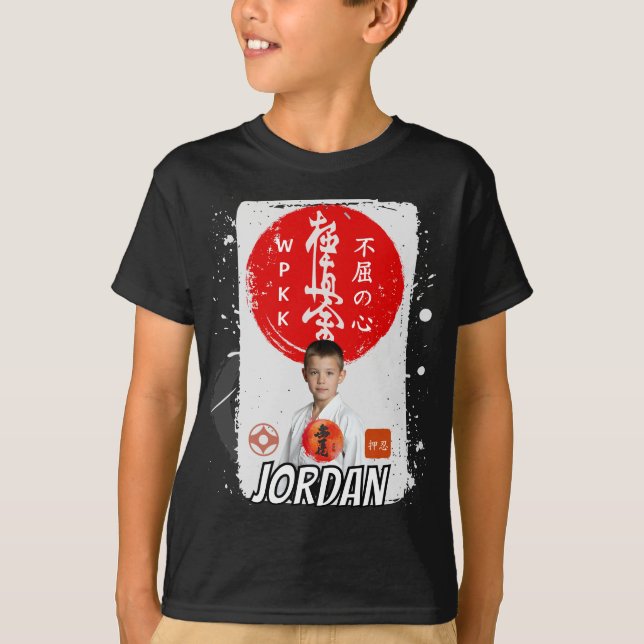 Camiseta Personalized Kyokushin Karate Photo Kids Shirt (Anverso)