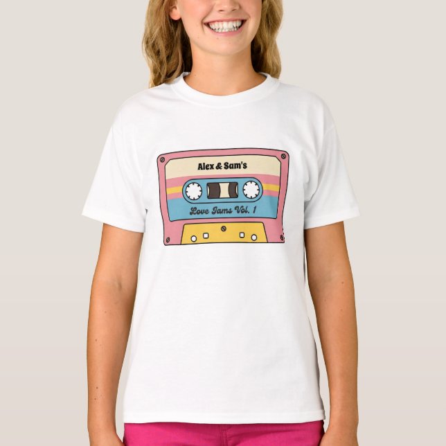 Camiseta Personalized Love Jams Cassette Tape – Custom Name (Anverso)