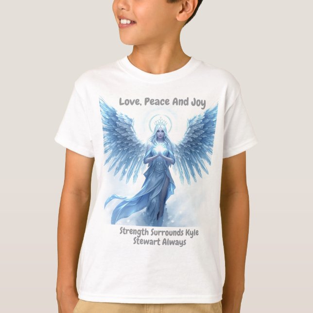 Camiseta Personalized Love, Peace and Joy Winter Halo  (Anverso)