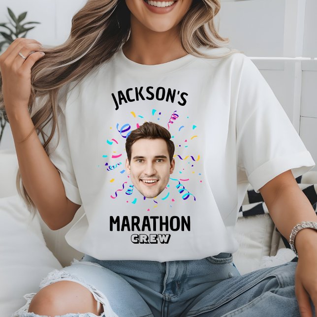 Camiseta Personalized Marathon Crew Custom Face Runner Team (Subido por el creador)