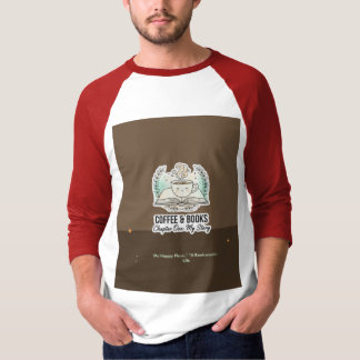 Camiseta Personalized Minimalist Coffee & Books T-Shirt | E