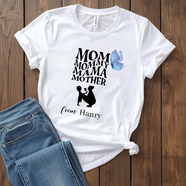 Camiseta Personalized Mom Typography T-Shirt (Subido por el creador)