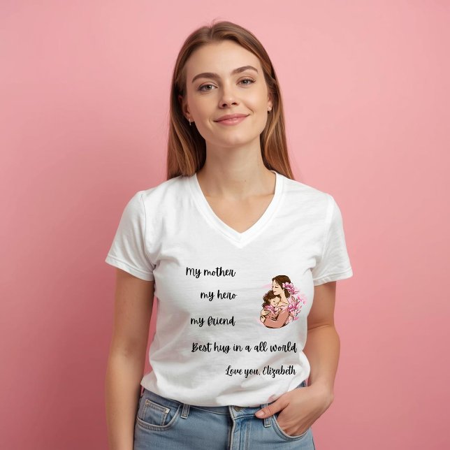 Camiseta Personalized Mother's Day Mom's Hug T-Shirt (Subido por el creador)