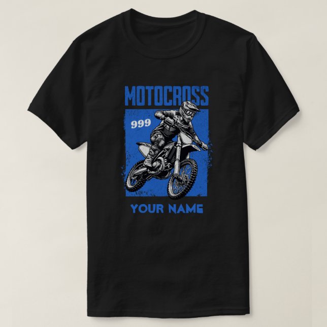Camiseta Personalized Motocross Racing Dirt Bike Rider (Diseño del anverso)