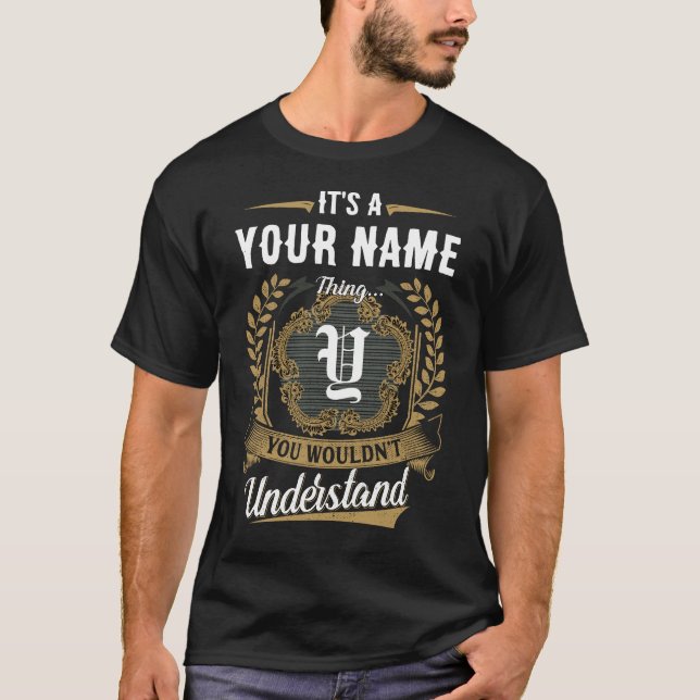 Camiseta Personalized Name Shirt, Custom Family Name (Anverso)