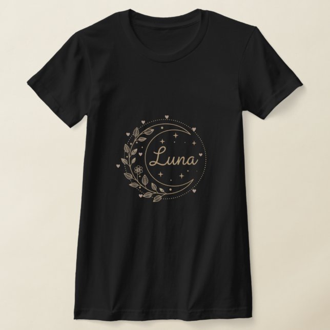 Camiseta Personalized Name T-shirt - Elegant Luna Moon (Distribución)