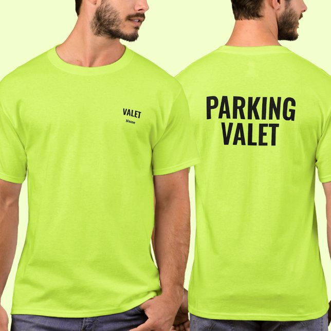 Camiseta Personalized Name Valet Parking Attendant Shirt (Subido por el creador)