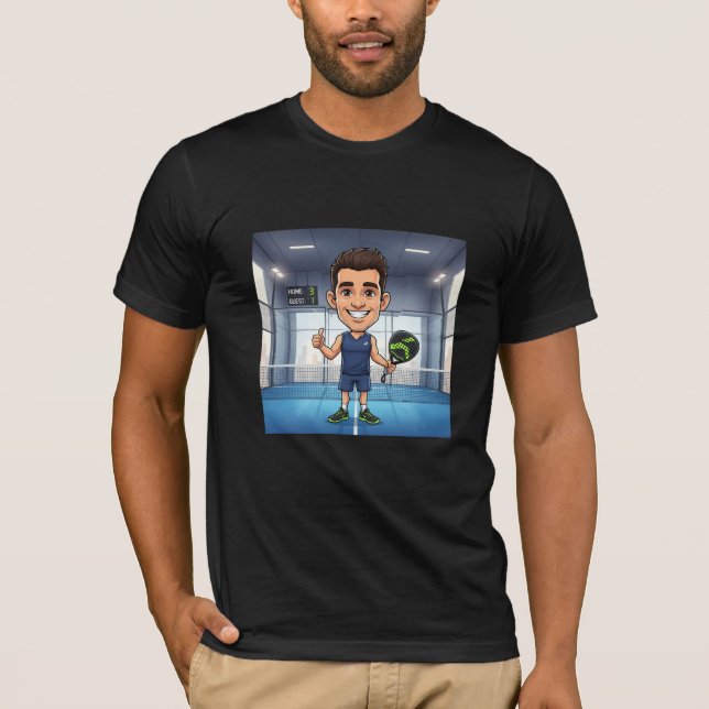 Camiseta Personalized Paddle Player Cartoon Caricature (Anverso)