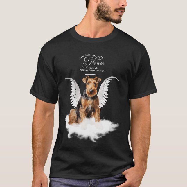Camiseta Personalized Pet Memorial Airedale Terrier Dog (Anverso)