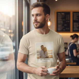 Camiseta Personalized Photo T-Shirt Couple Polaroid Style