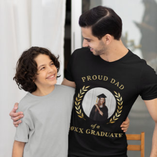 Camiseta Personalized Proud Dad of a Grad Photo Graduation