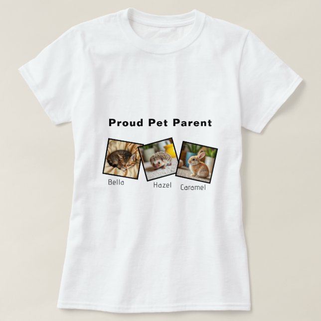 Camiseta Personalized Proud Pet Parent T-Shirt (Diseño del anverso)
