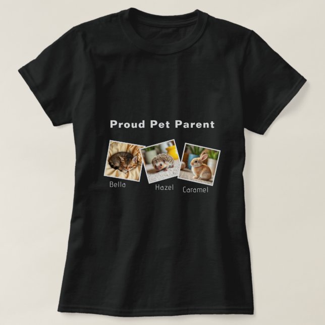 Camiseta Personalized Proud Pet Parent T-Shirt (Diseño del anverso)