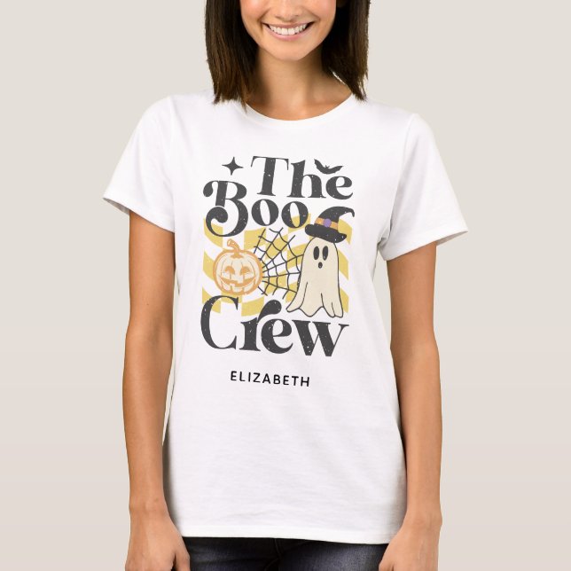 Camiseta Personalized The Boo Crew Halloween T-Shirt (Anverso)