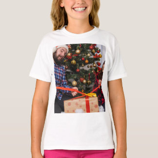 Camiseta Personalized Two Sided Family Christmas Photo