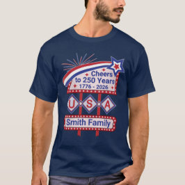 Camiseta Personalized USA 250–Patriotic Retro Marquee
