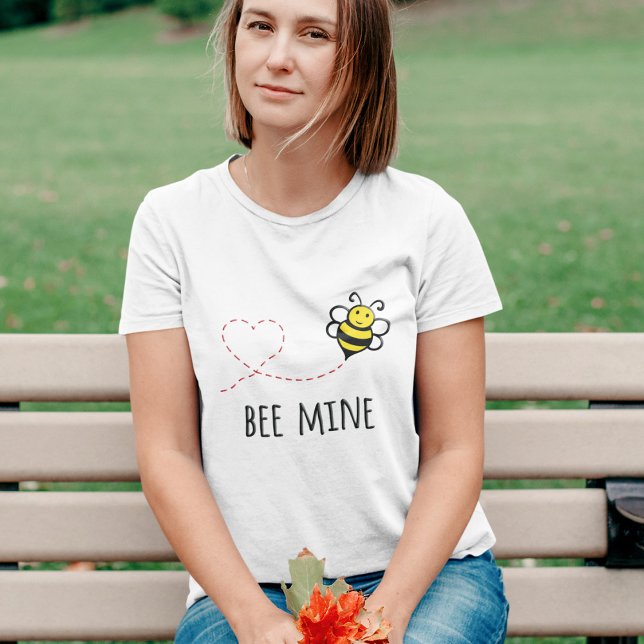 Camiseta Personalized Valentine Quote - Bee Mine Cartoon T- (Subido por el creador)