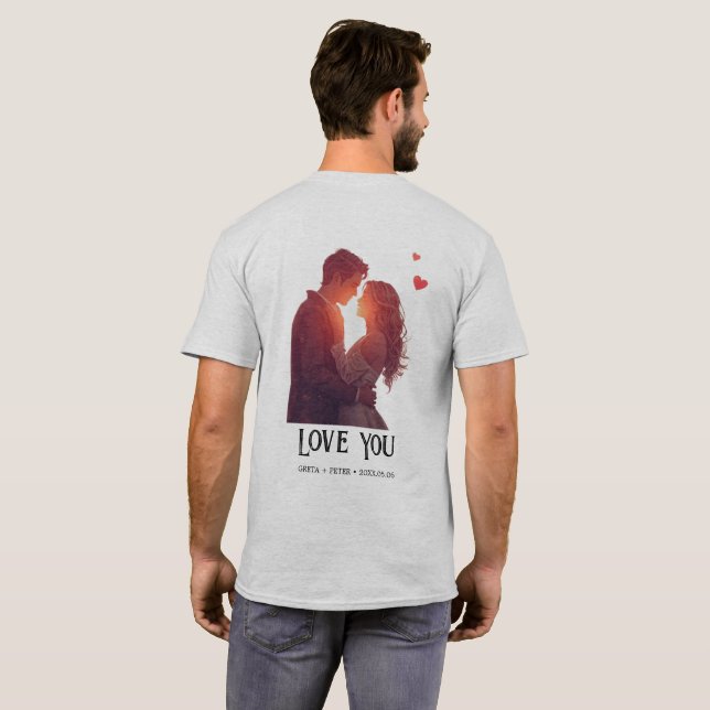Camiseta Personalized Valentine’s Day Gift (Reverso completo)