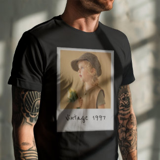 Camiseta personalized vintage photo and year text birthday