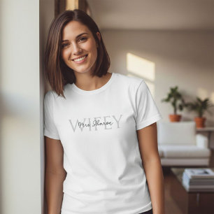 Camiseta Personalized Wife T-shirt Custom Last Name Shirt