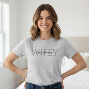 Camiseta Personalized Wife T-shirt Custom Last Name Shirt