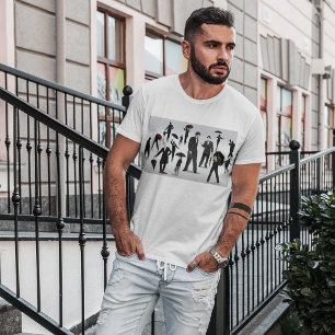 Camiseta Personas con paraguas