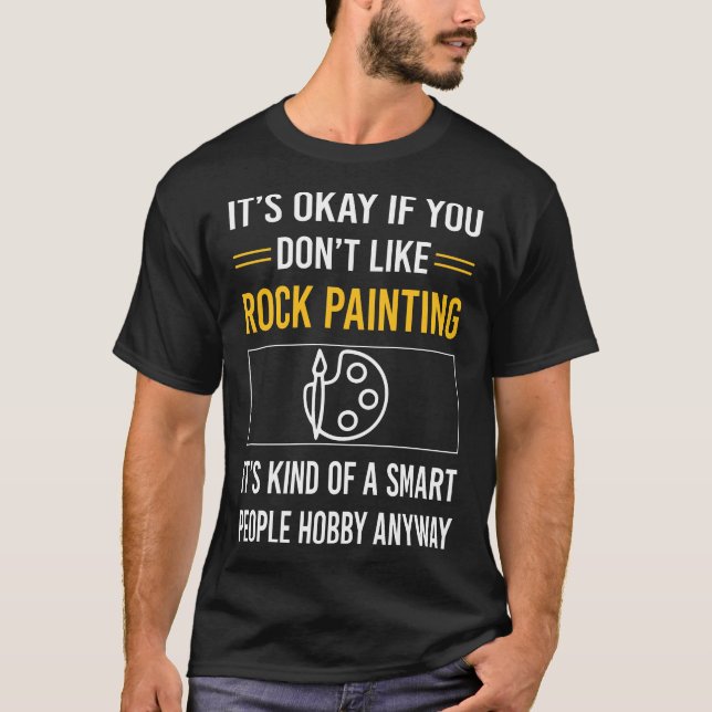 Camiseta Personas inteligentes rompen con las rocas pintada (Anverso)