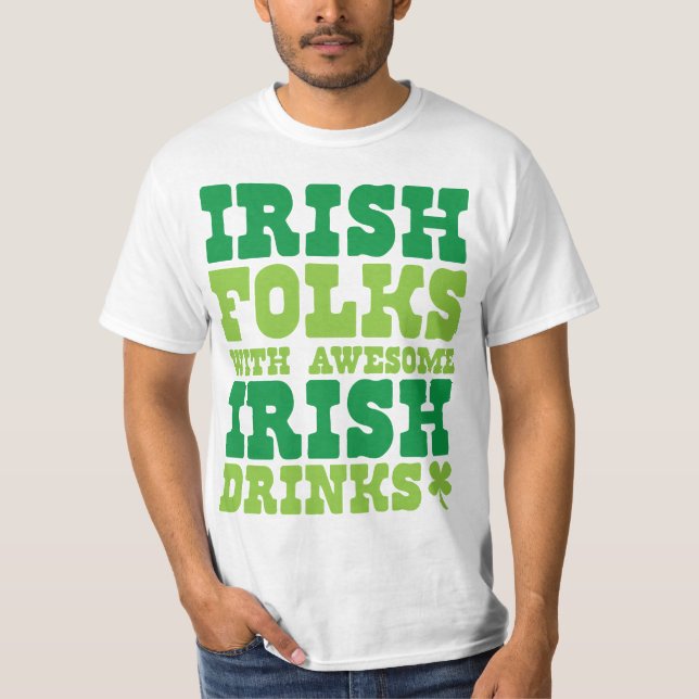 CAMISETA PERSONAS IRLANDESES CON APRECIABLES BEBIDAS IRLAND (Anverso)