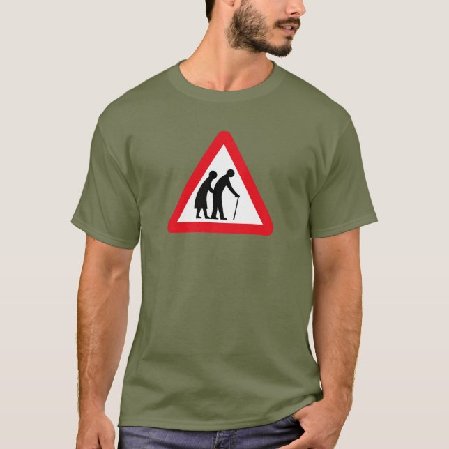 Camiseta Personas mayores (1), señal de tráfico, Reino (Anverso)