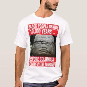 CAMISETA PERSONAS NEGRAS DEL GENIO OLMEC EN LAS AMÉRICAS