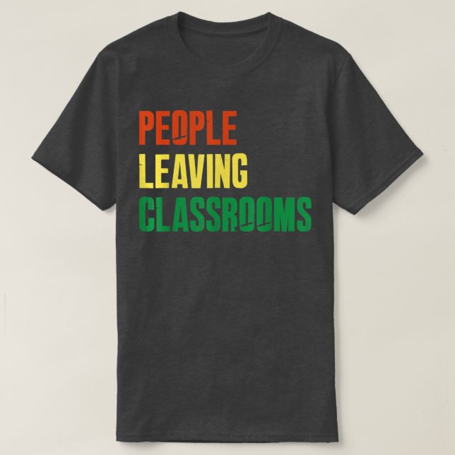 Camiseta Personas que dejan las aulas PLC  (Diseño del anverso)