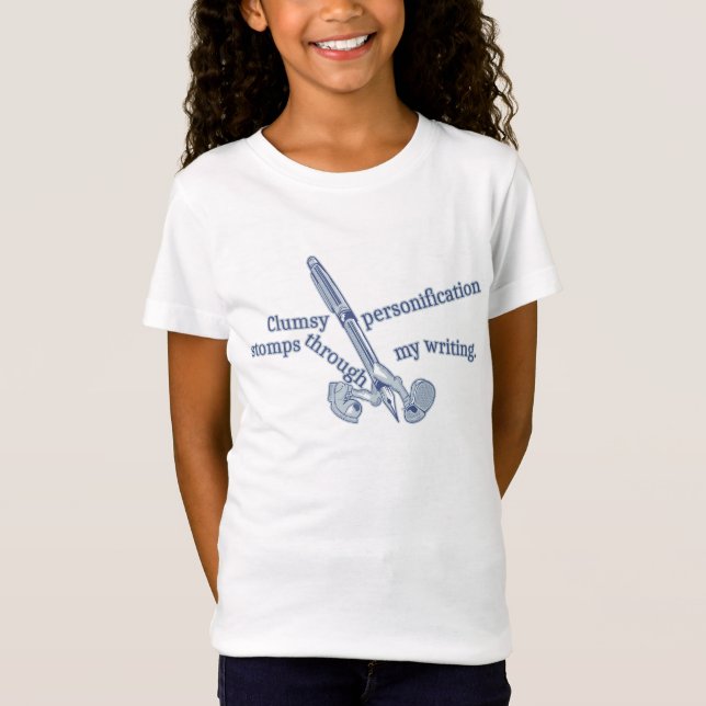 Camiseta Personificación Graciosa Escritura Creativa (Anverso)